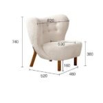 Nordic Single Sofa Light Luxury Balcony Leisure Chair Home Living Room Chair Internet Celebrity Designer Couch - Image 2