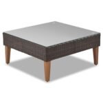 4-Piece Outdoor Wicker Sofa Set, L-Shape Patio Furniture With Colorful Pillows - Image 4